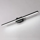 Modern black & white linear light fixture bathroom wall sconce