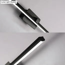 Modern black & white linear light fixture bathroom wall sconce