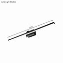 Modern black & white linear light fixture bathroom wall sconce