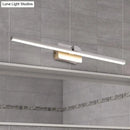 Modern black & white linear light fixture bathroom wall sconce