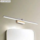 Modern black & white linear light fixture bathroom wall sconce