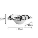 Modern black & white marbled glass fruit plate dining room bowl