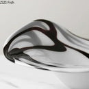 Modern black & white marbled glass fruit plate dining room bowl