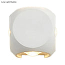 Modern black & white mini cube wall lamp living room sconce