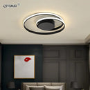 Modern black & white minimalist led ceiling light for living room