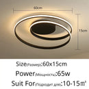 Modern black & white minimalist led ceiling light for living room