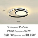 Modern black & white minimalist led ceiling light for living room