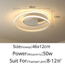 Modern black & white minimalist led ceiling light for living room