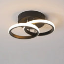 Modern black & white minimalist led ceiling light living room