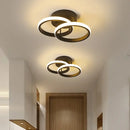 Modern black & white minimalist led ceiling light living room
