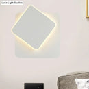 Modern black & white minimalist led wall lamp bedroom sconce