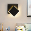 Modern black & white minimalist led wall lamp bedroom sconce