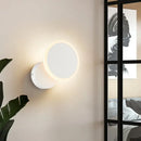 DecorBites™ Minimalist White/Black Round LED Wall Sconce with Warm/White Light - Acrylic Wall Mounted Lamp Fixture