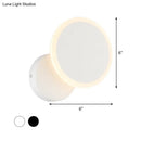 DecorBites™ Minimalist White/Black Round LED Wall Sconce with Warm/White Light - Acrylic Wall Mounted Lamp Fixture