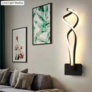 Modern black & white musical note wall lamp – bedroom acrylic shade
