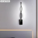 Modern black & white musical note wall lamp – bedroom acrylic shade
