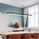 DecorBites™ Modern Oval Suspended LED Restaurant Island Light in Black/White: Stylish Metal Fixture