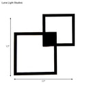 Modern black & white overlapping square acrylic shade wall sconce dining room