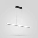 Modern black & white plank hanging lamp – kitchen island lighting