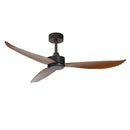 Modern black & white plastic blade ceiling fan with remote bedroom