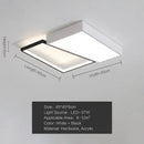 Modern black & white rectangular ceiling light bedroom lamp ceiling