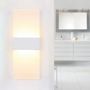 DecorBites™ Minimalist Black/White Rectangular LED Sconce Light - Thinnest Wall Mounted Lamp in Warm/White Light - 11.5"/16" W