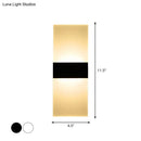 DecorBites™ Minimalist Black/White Rectangular LED Sconce Light - Thinnest Wall Mounted Lamp in Warm/White Light - 11.5"/16" W