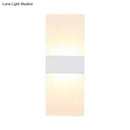 DecorBites™ Minimalist Black/White Rectangular LED Sconce Light - Thinnest Wall Mounted Lamp in Warm/White Light - 11.5"/16" W