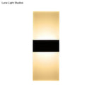 DecorBites™ Minimalist Black/White Rectangular LED Sconce Light - Thinnest Wall Mounted Lamp in Warm/White Light - 11.5"/16" W