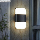 Modern black & white rectangular sconce light living room warm white