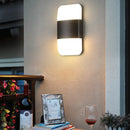 Modern black & white rectangular sconce light living room warm white