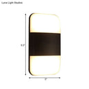 Modern black & white rectangular sconce light living room warm white