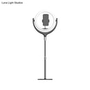 Modern black & white ring led mirror lamp bedroom phone stand