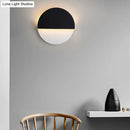 Modern black & white rotatable acrylic wall lamp bedroom sconce