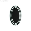 Modern black & white rotatable led wall light fixture bedroom mirror