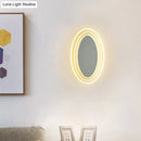 Modern black & white rotatable led wall light fixture bedroom mirror