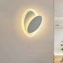 Modern black & white rotatable led wall light fixture bedroom mirror