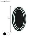 Modern black & white rotatable led wall light fixture bedroom mirror