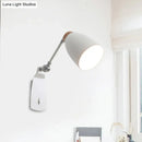 Modern black & white rotatable wall mounted light for bedroom