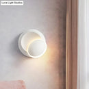 Modern black & white rotating eclipse wall lamp bedroom led sconce