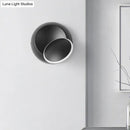 Modern black & white rotating eclipse wall lamp bedroom led sconce