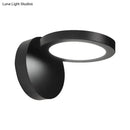 Modern black & white rotating wall light fixture bedroom glow