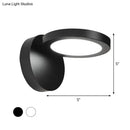 Modern black & white rotating wall light fixture bedroom glow