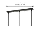 Modern black & white round rectangular ceiling plate dining room light