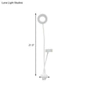 Modern black & white round usb mirror lamp bedroom ring light