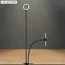 Modern black & white round usb mirror lamp bedroom ring light