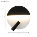 Modern black & white round wall lamp – bedroom led spotlight