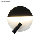 Modern black & white round wall lamp – bedroom led spotlight