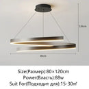 Modern black & white spiral chandelier living room pendant light