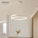 Modern black & white spiral chandelier living room pendant light
